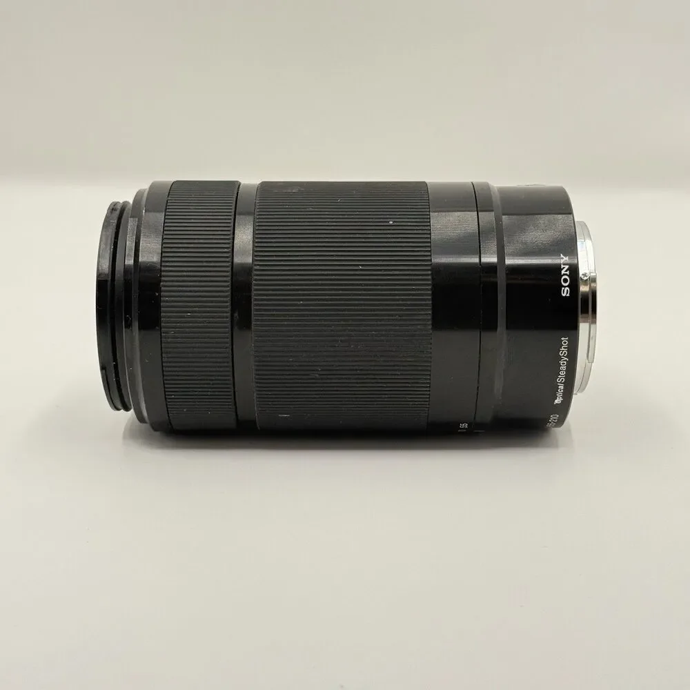 Sony E 55 210mm F4.5 6.3 OSS Zoom Lens SEL55210 Black Box Hood